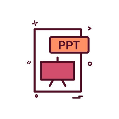 PPT dosya biçimi simge vektör tasarımı