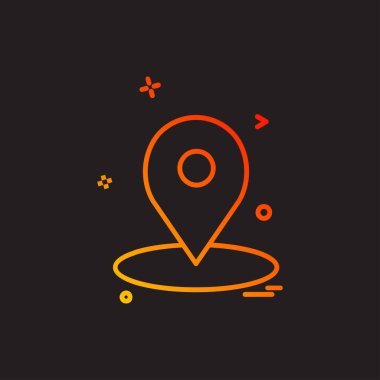 Gezinti simgesi tasarım, renkli vektör çizim