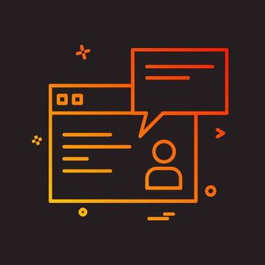 İleti simge tasarlamak vektör