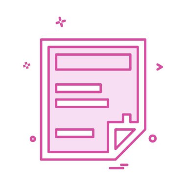 Belge simgesi tasarım vektörü 