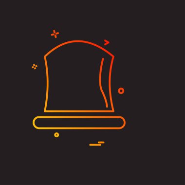 Şapka simgesi tasarım vektörü