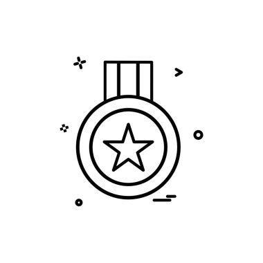 madalya ödülü zafer simge vektör tasarımı