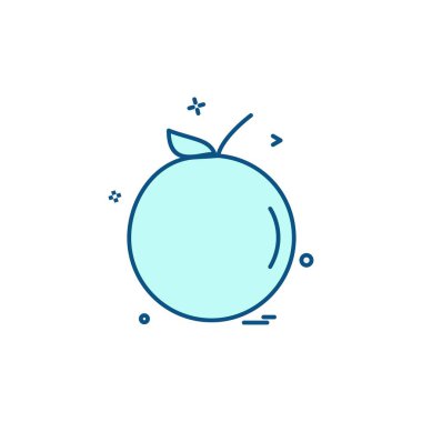 Meyve simgesi tasarım vektörü