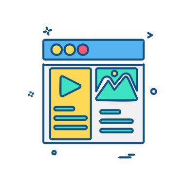 Web düzeni simge tasarım vektörü