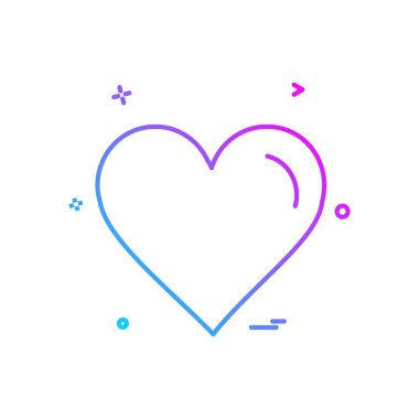 Kalp simgesi tasarım, Sevgililer günü için vektör çizim