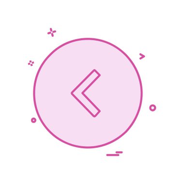 Sol ok simgesi tasarım vektörü