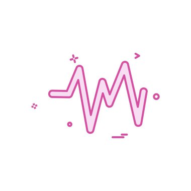 EKG simge tasarlamak vektör