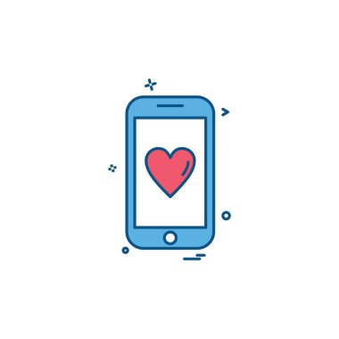 Akıllı Telefon Simgesi Tasarım Vektörü 