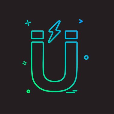 Mıknatıs simge tasarlamak vektör