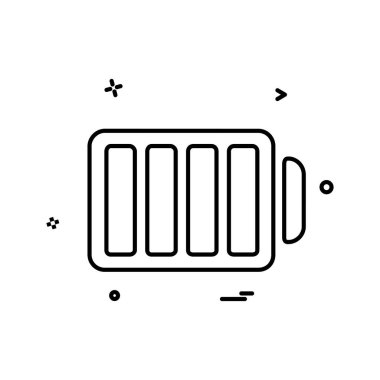 Batarya simgesi tasarım vektörü