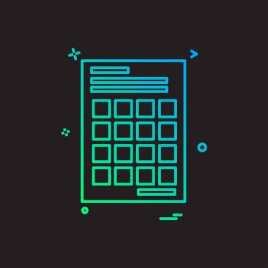 Hesap makinesi simgesi tasarım vektörü