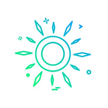 Güneş simgesi tasarım vektörü