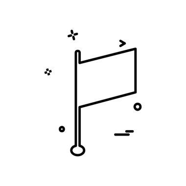 Bayrak simgesi tasarım vektörü