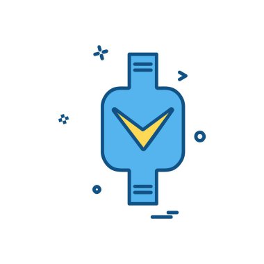 Saat simgesi tasarım, renkli vektör çizim