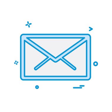 E-posta simgesi tasarım, renkli vektör çizim