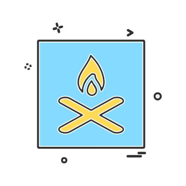 Simge tasarım vektörünü ateşle