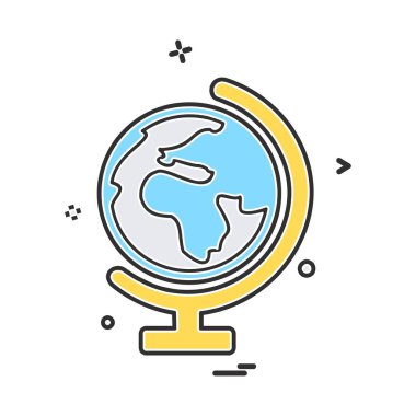 Dünya küre simge tasarlamak vektör 