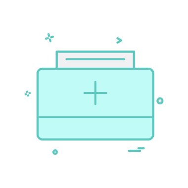 Tıbbi simge tasarım, renkli vektör çizim