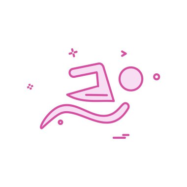 Yüzme havuzu ikonu tasarım vektörü