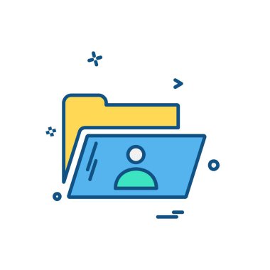 Klasör simge tasarlamak vektör