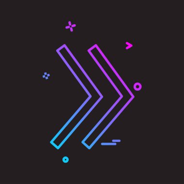 Ok simgesi tasarım vektörü