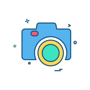 Kamera simgesi tasarım vektörü