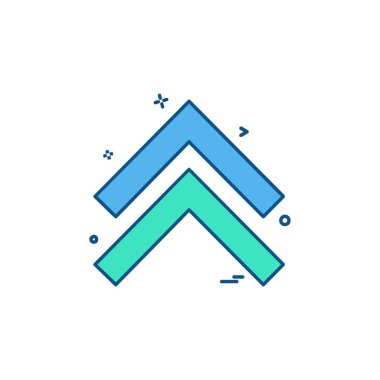 Yukarı ok simgesi tasarım vektörü