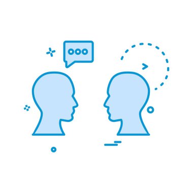 Sohbet adamları ikon vektör tasarımı hakkında konuşuyor