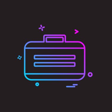 Evrak Çantası'nı simge tasarlamak vektör 