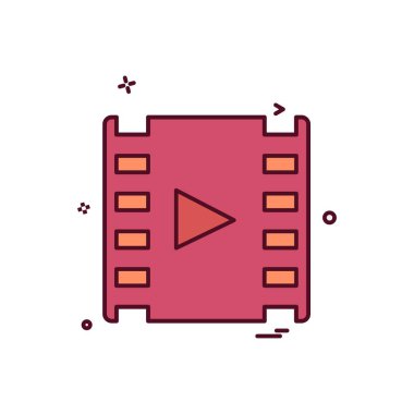 video oynatıcı düğme simgesi üzerinde beyaz izole vektör çizim