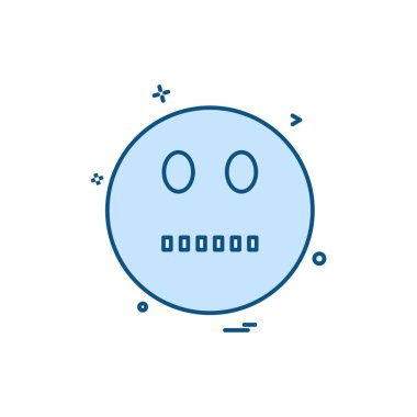 Emoji simgesi tasarım, vektör çizim