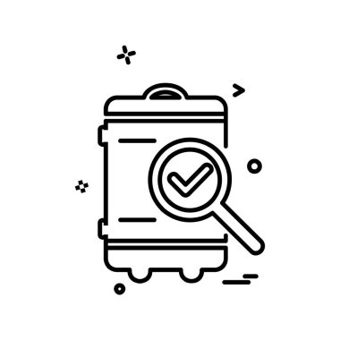 Seyahat çanta simge tasarlamak vektör