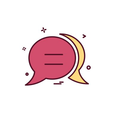 sohbet kabarcık sms simge vektör tasarımı