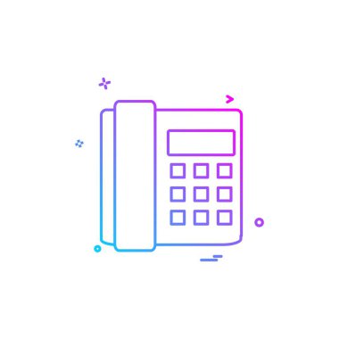 Telefon simgesi tasarım vektörü