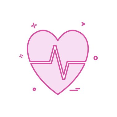 Kalp simgesi tasarım, Sevgililer günü için vektör çizim