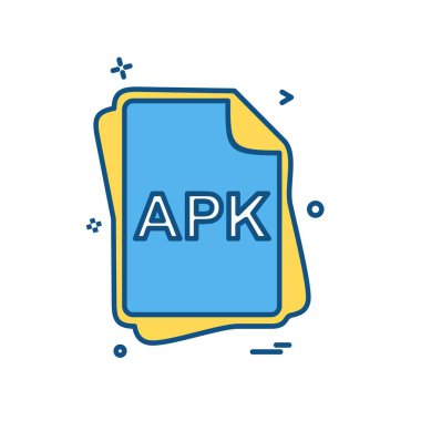 APK dosya türü simge tasarlamak vektör 