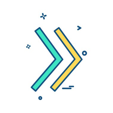 Ok simgesi tasarım vektörü