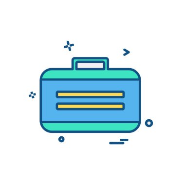 Evrak Çantası'nı simge tasarlamak vektör 