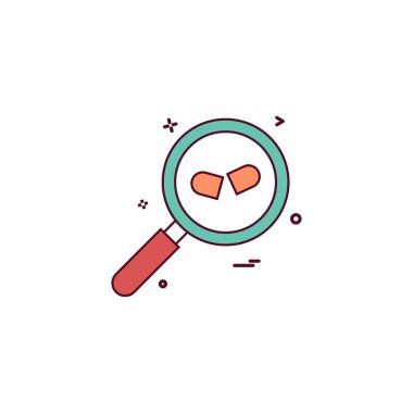 Tıbbi simge tasarım, renkli vektör çizim