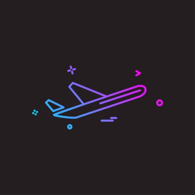 Uçak simgesi tasarım vektörü