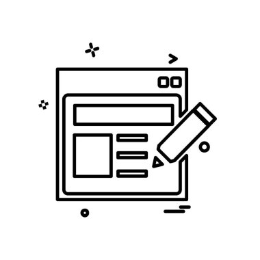 Web yerleşim simgesi tasarım vektörü