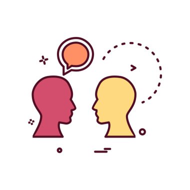 Sohbet simgesi tasarım vektörü