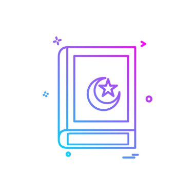 Kutsal Kuran simgesi tasarım vektörü