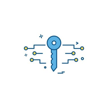 Parola ve güvenlik simgesi tasarım vektörü 