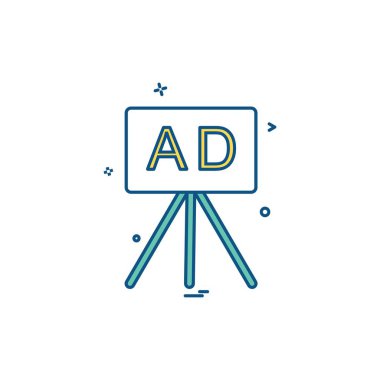 Proje stande grafik kağıt simge vektör desige