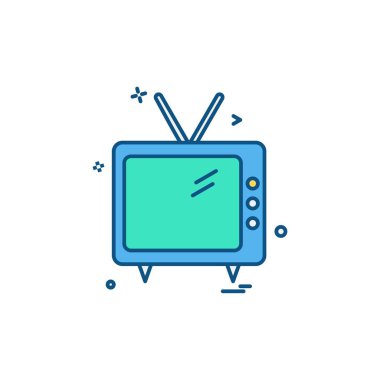 TV simgesi tasarım vektörü 