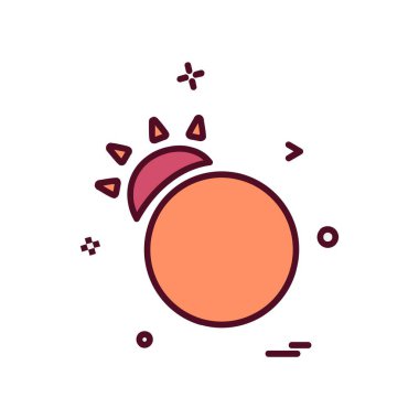 Güneş simgesi tasarım vektörü