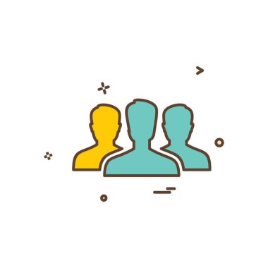 Grup avatar simge tasarım vektörü 