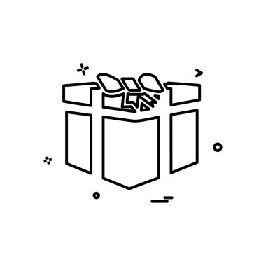 Giftbox simge tasarlamak vektör