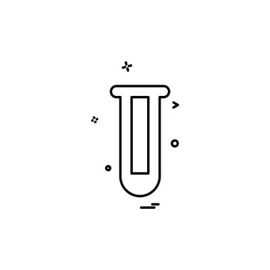 Test tübü simge tasarım vektörü